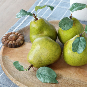 Bartlett Pear with Leaves, highlighting the product's distinctive form and defining design