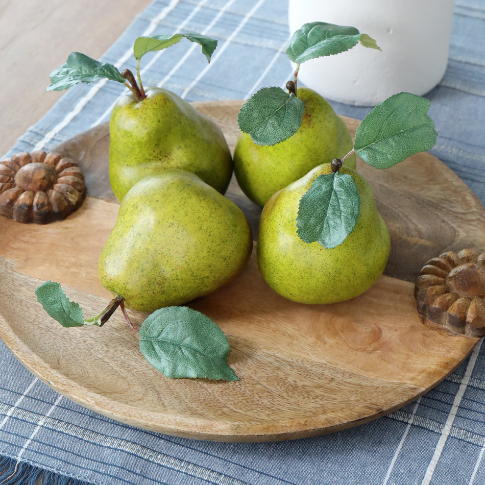 Bartlett Pear with Leaves, decorative tableware