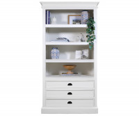 Clifton White 3-Drawer Bookshelf