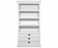 Clifton White 3-Drawer Bookshelf