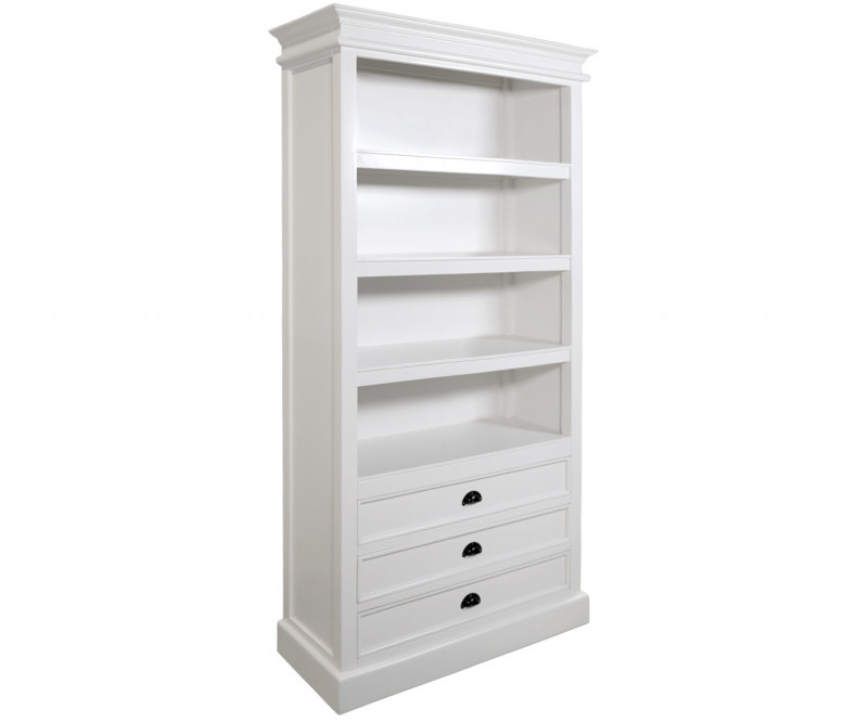 Clifton White 3-Drawer Bookshelf