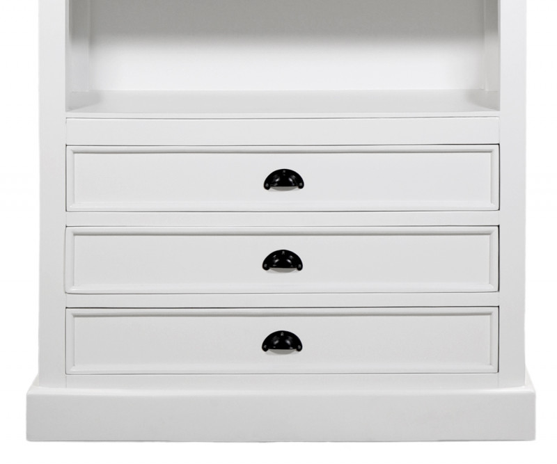 Clifton White 3-Drawer Bookshelf