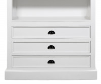 Clifton White 3-Drawer Bookshelf