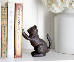 Orwell Cast Iron Cat Bookend