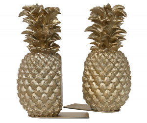 Set 2 Gold Pineapple Bookends