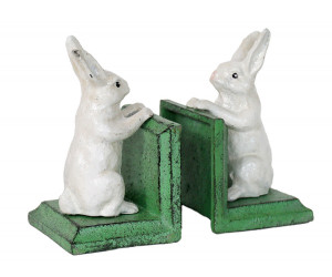Set 2 Vintage Bunny Bookends