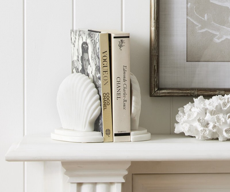 Set 2 Andaman Scallop Shell Bookends