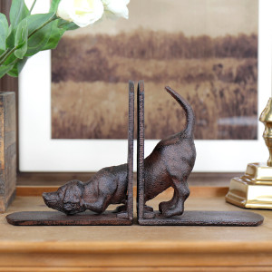 Set 2 Tracker Hound Dog Bookends, indoor occasional table