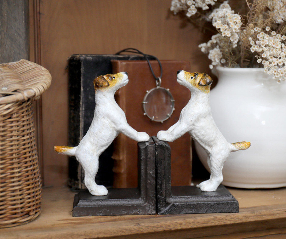 Set 2 Vintage Fox Terrier Bookends
