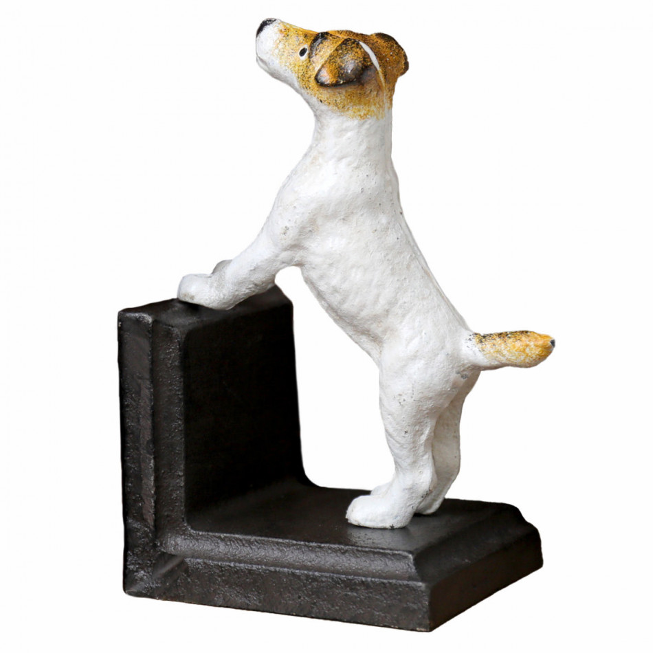 Set 2 Vintage Fox Terrier Bookends, a decorative pair or piece for supporting books