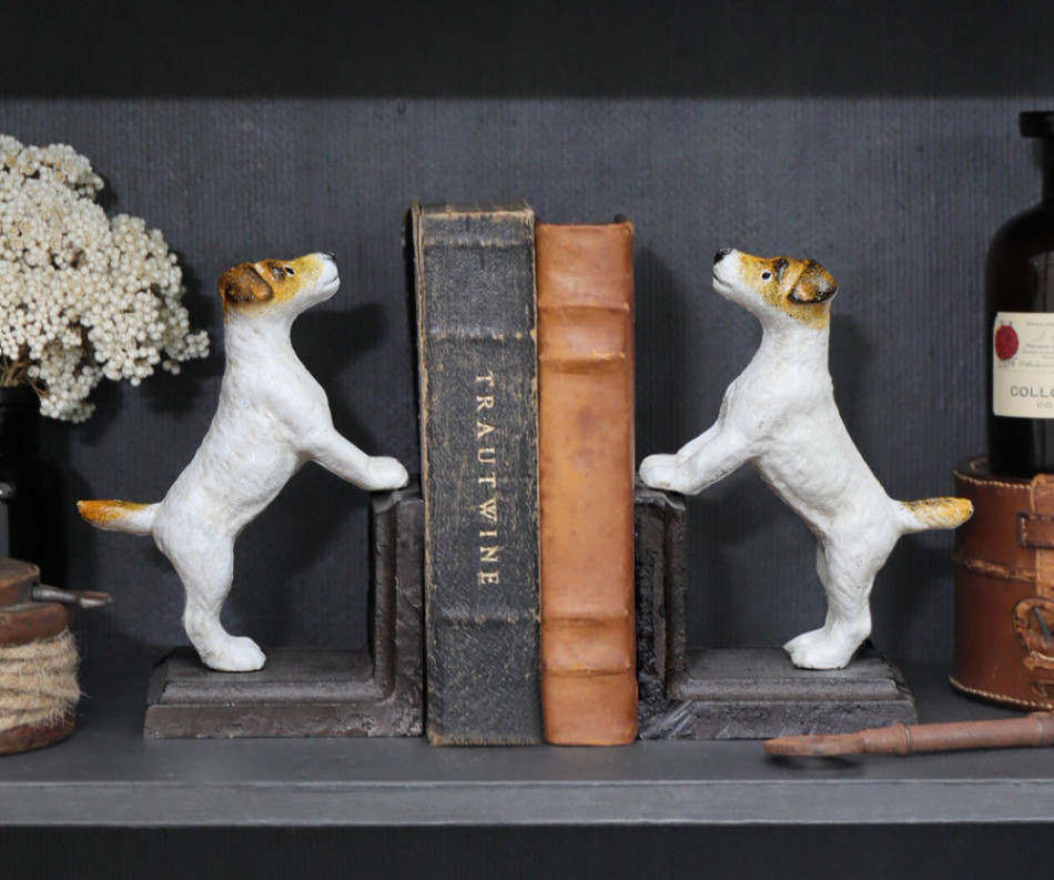 Set 2 Vintage Fox Terrier Bookends