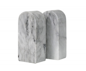 Set 2 Grey Marble Arch Book Ends