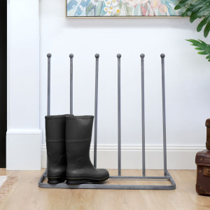 Traditional Boot Rack - Grey Metal Boot Holder, designed to add practical storage or display space to the home