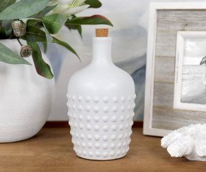 Dotted Emery White Bottle Decor