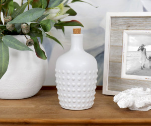 Dotted Emery White Bottle Decor