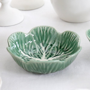 Medium Savoy Cabbage Leaf Bowl, decorative tableware