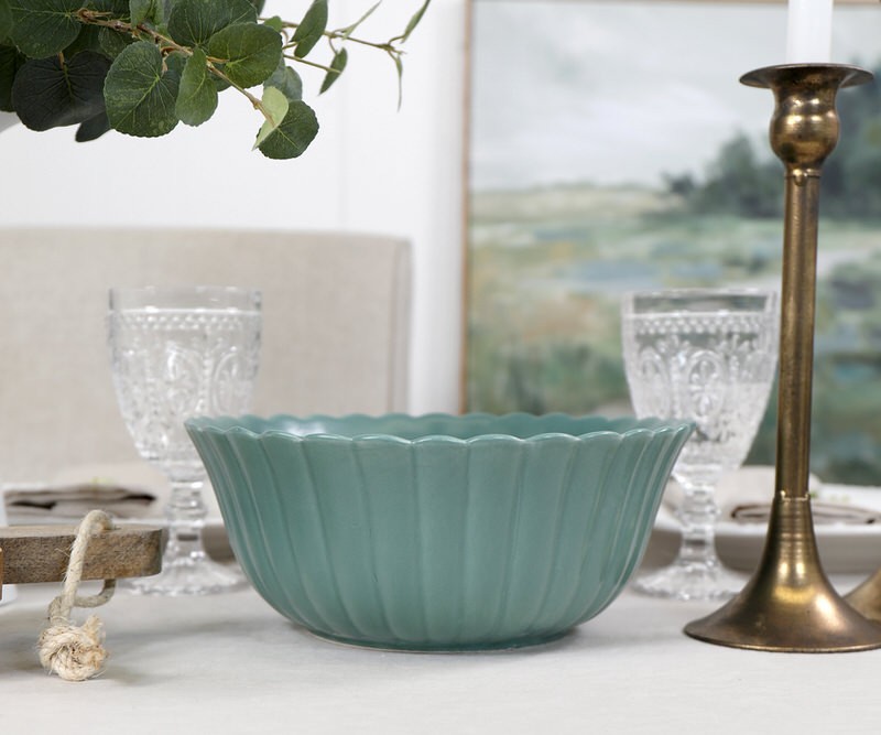 Bayleaf Green Serving Bowl