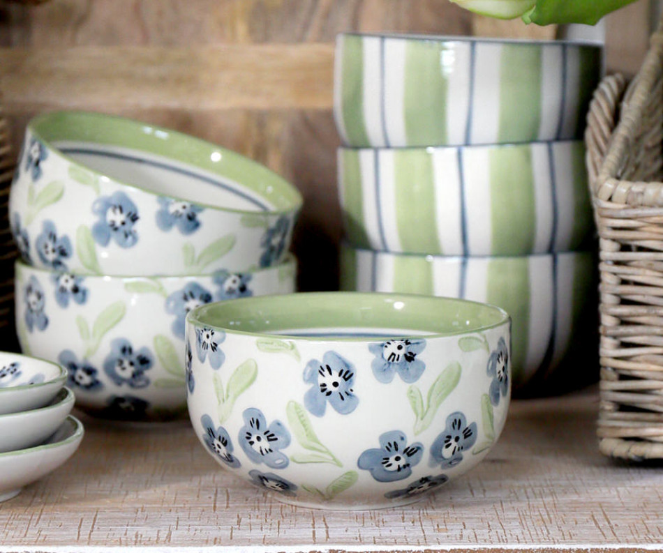 Isobel Blue Floral Bowl