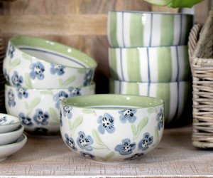 Isobel Blue Floral Bowl
