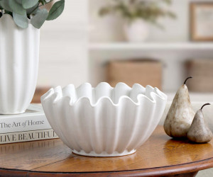Amadora Fluted White Bowl