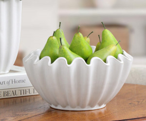 Amadora Fluted White Bowl