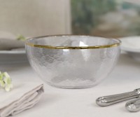 Aurora Gold Rim Glass Bowl