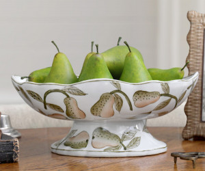 Maison Pear Pedestal Oval Bowl