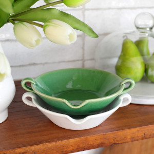 White Provence Bowl, a tabletop piece for serving or decorative display