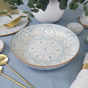 Rosecroft Blue & White Salad Bowl