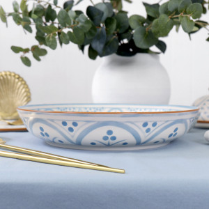 Rosecroft Blue & White Salad Bowl
