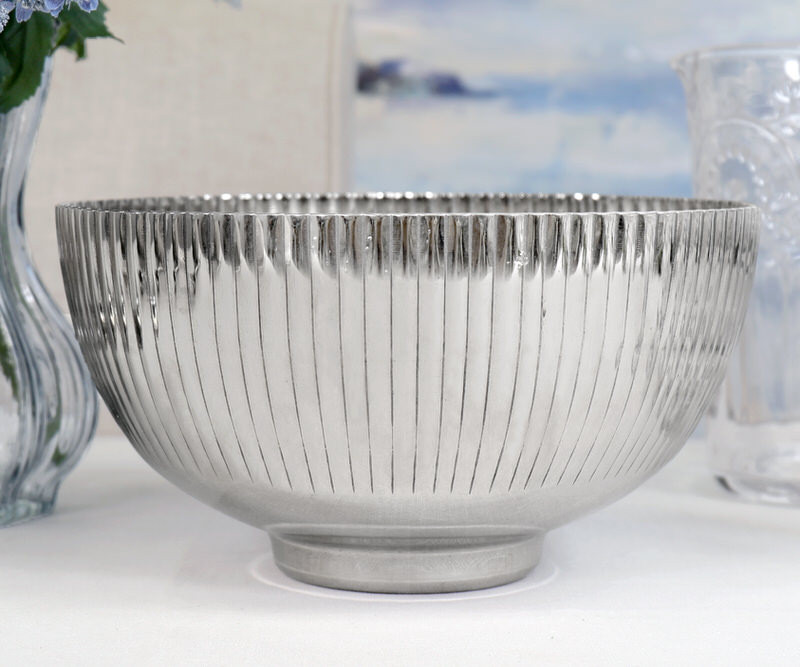 Empire Ribbed Silver Bowl - Large