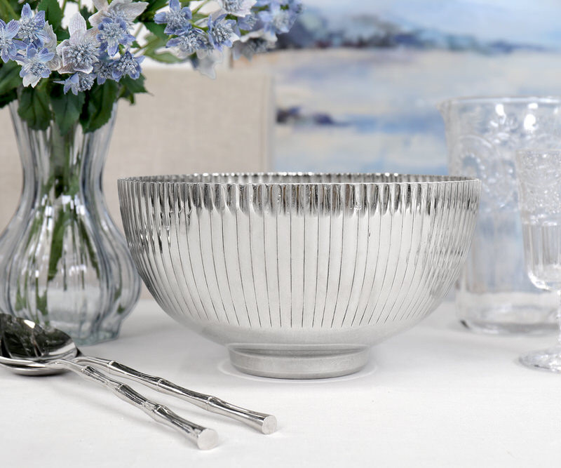 Empire Ribbed Silver Bowl - Large