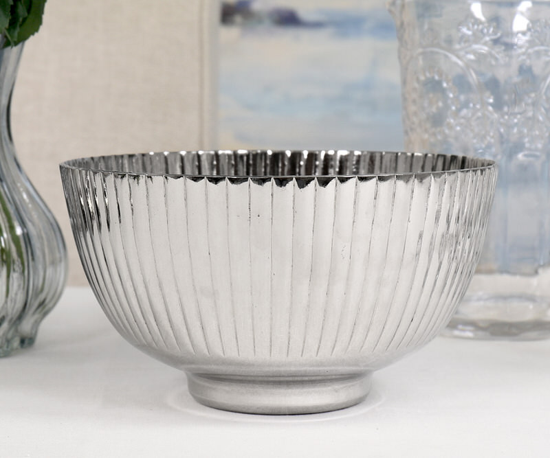 Empire Ribbed Silver Bowl - Small