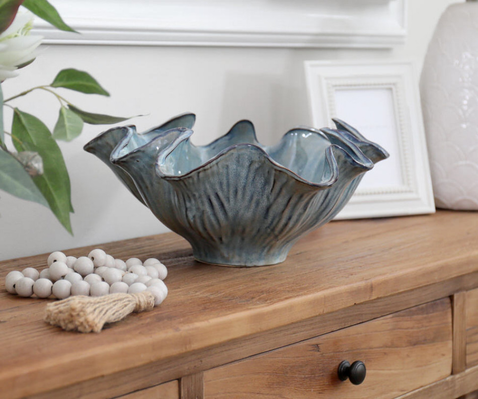 Oceanic Blues Wave Bowl