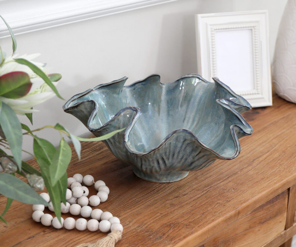 Oceanic Blues Wave Bowl