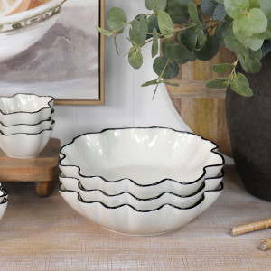 Winslow Ceramic Pasta Bowl, designed for practical dining use with an ornamental presentation