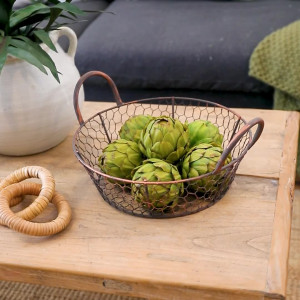 Small Grange Wire Basket with Handles