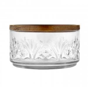 Small St James Glass Bowl with Lid, decorative tableware