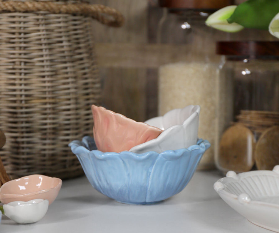 Set 3 Flora Ceramic Bowls