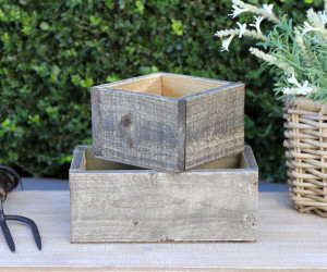 Rectangle Rustic Wood Box
