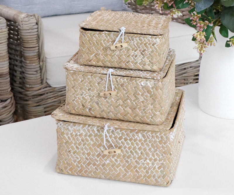 Set 3 Eden Woven Boxes