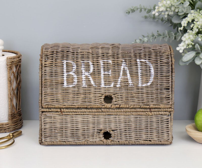 Milton Rattan Bread Basket Large