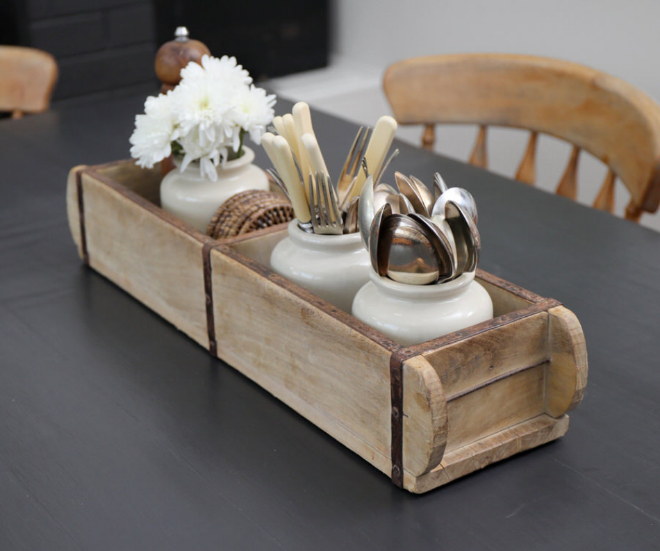 Double Brick Mould - Vintage Wooden Box Tray