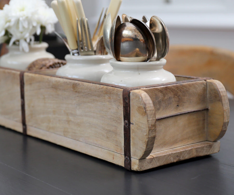 Double Brick Mould - Vintage Wooden Box Tray