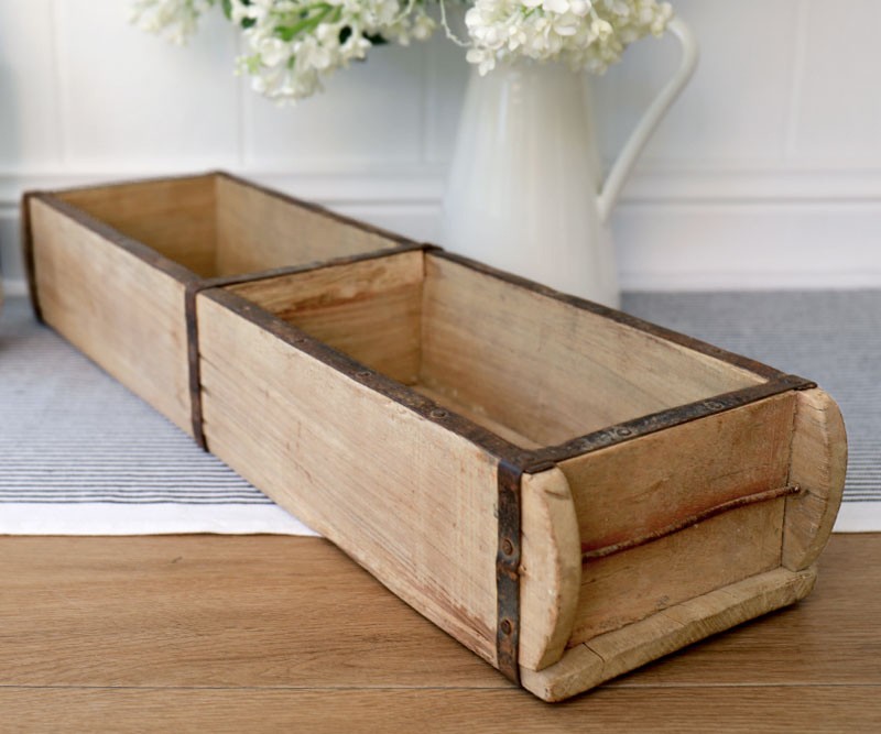 Brick Mould - Vintage Wooden Box Tray Double