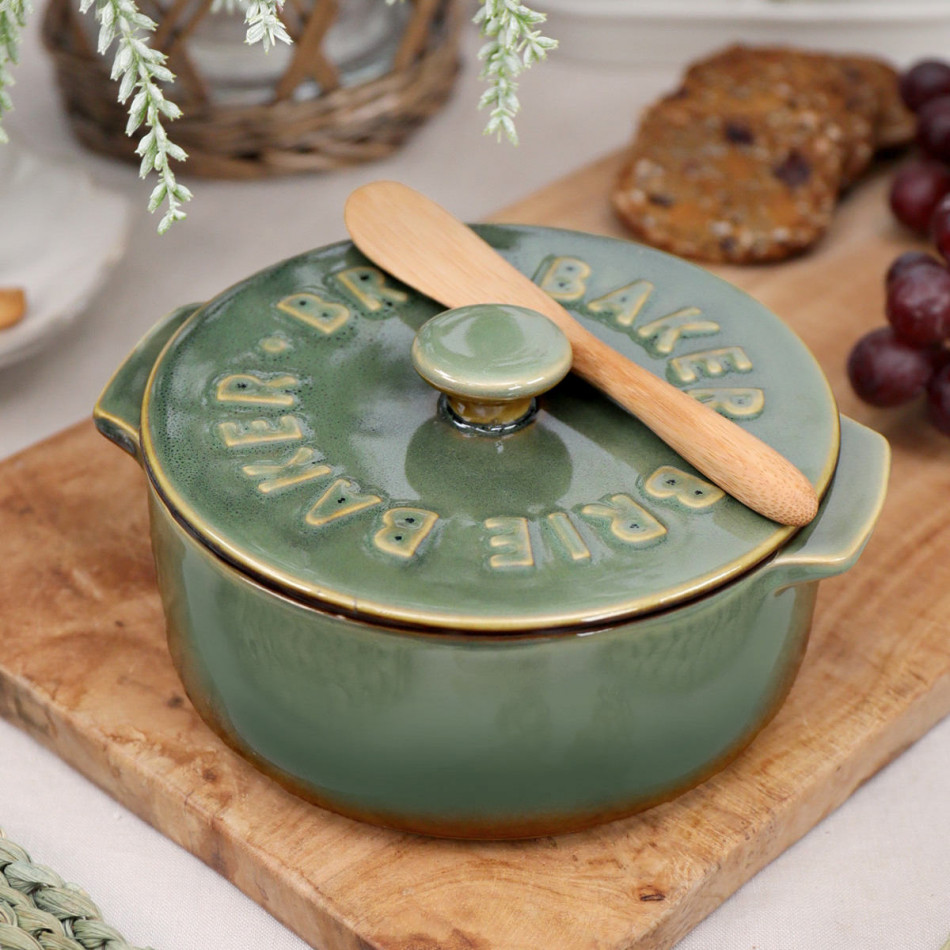 Bordeaux Brie Baker - Olive Green, decorative home accessory