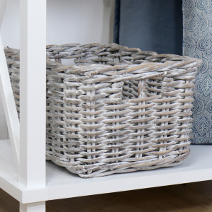 Brook Rattan Storage Basket Greywash