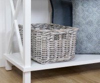 Brook Rattan Storage Basket Greywash