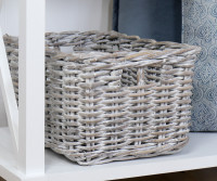 Brook Rattan Storage Basket Greywash