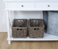 Brook Rattan Storage Basket Antique Grey